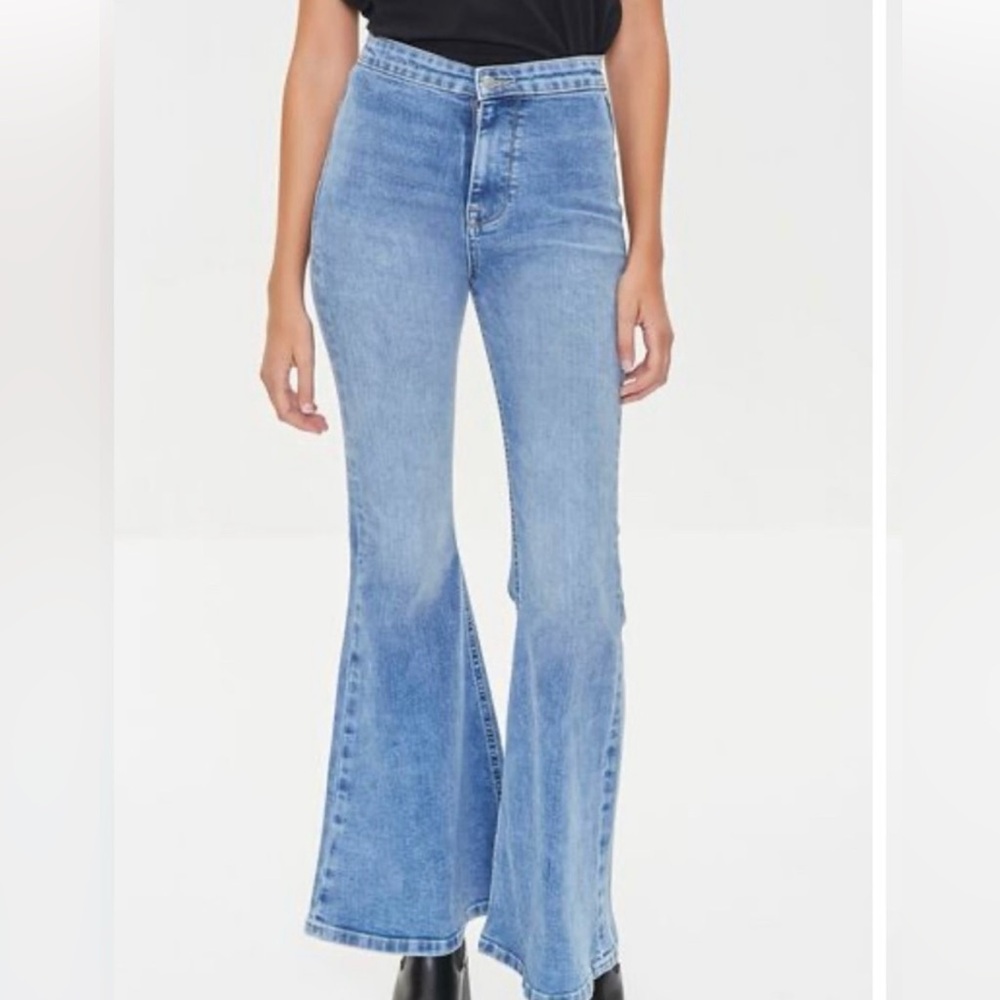 Forever 21 Women”s High-Waisted Flare Jeans
